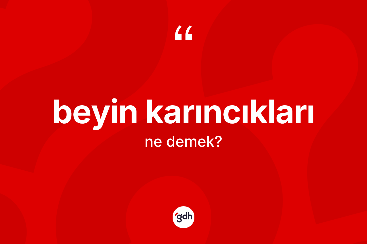 Beyin karıncıkları kelimesi ne anlama gelir?