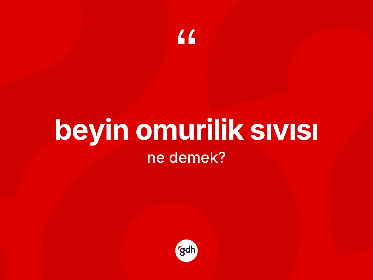Beyin omurilik sıvısı kelimesi ne demek? Beyin omurilik sıvısının sözlükteki anlamı nedir?