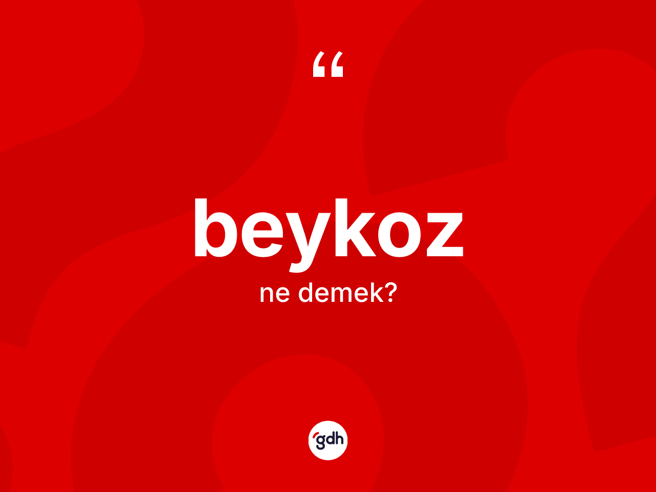 Beykoz kelimesi ne anlama gelir? Beykoz'un sözlükteki anlamı nedir?
