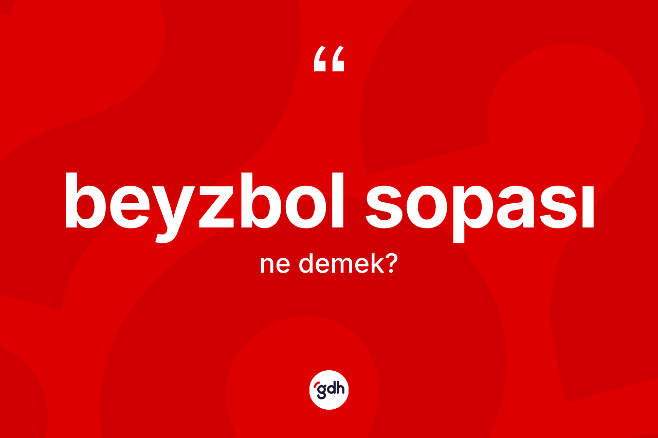 Beyzbol sopası kelimesi ne demek? Beyzbol sopası kelimesinin özellikleri nelerdir?