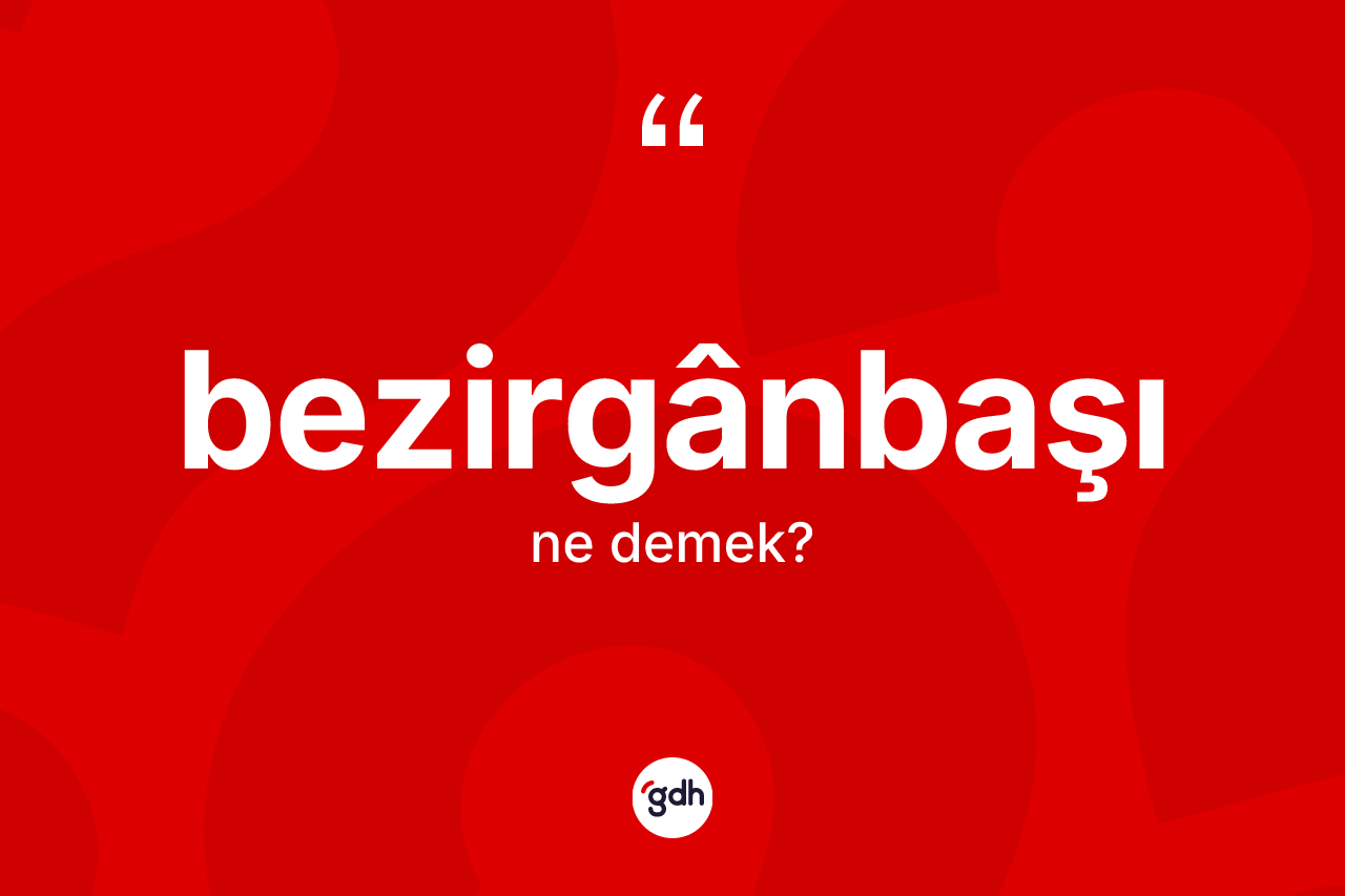 Bezirgânbaşı ne anlama gelir? Bezirgânbaşı kelimesinin kaç farklı anlamı var?