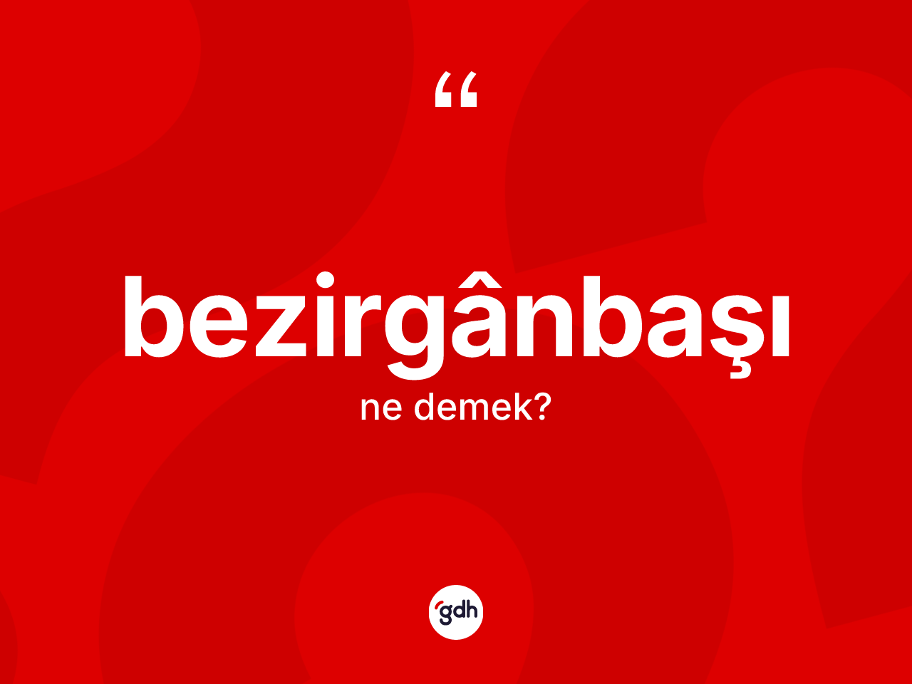 Bezirgânbaşı ne anlama gelir? Bezirgânbaşı kelimesinin kaç farklı anlamı var?