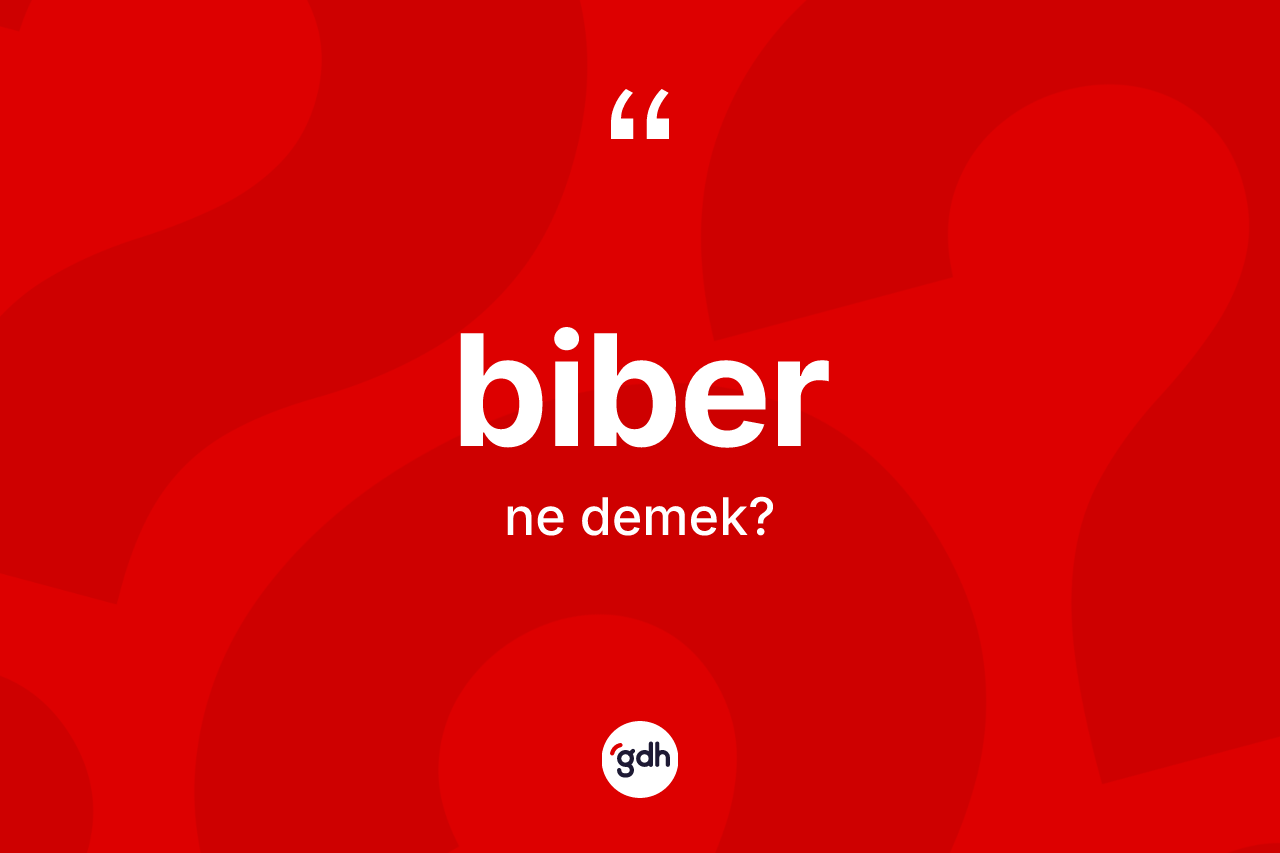 Biber kelimesinin sözlükteki tanımı nedir?