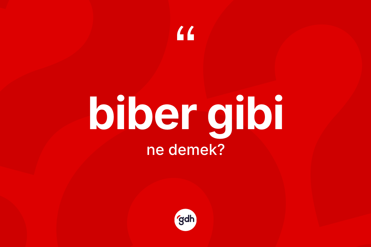 Biber gibi ifadesi neyi anlatır?