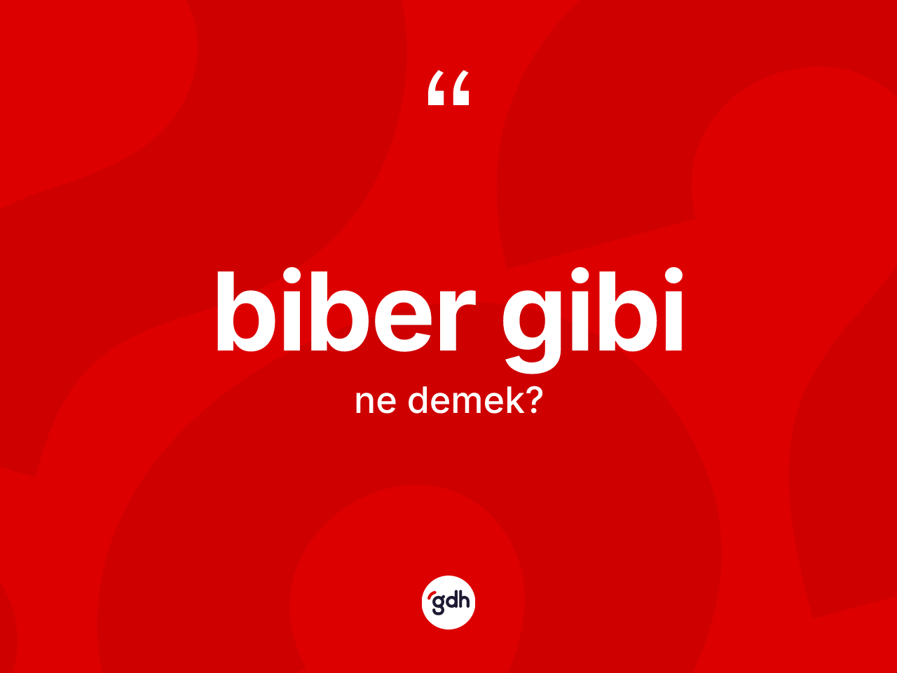Biber gibi ifadesi neyi anlatır? Biber gibi ifadesi hangi durumlarda kullanılır