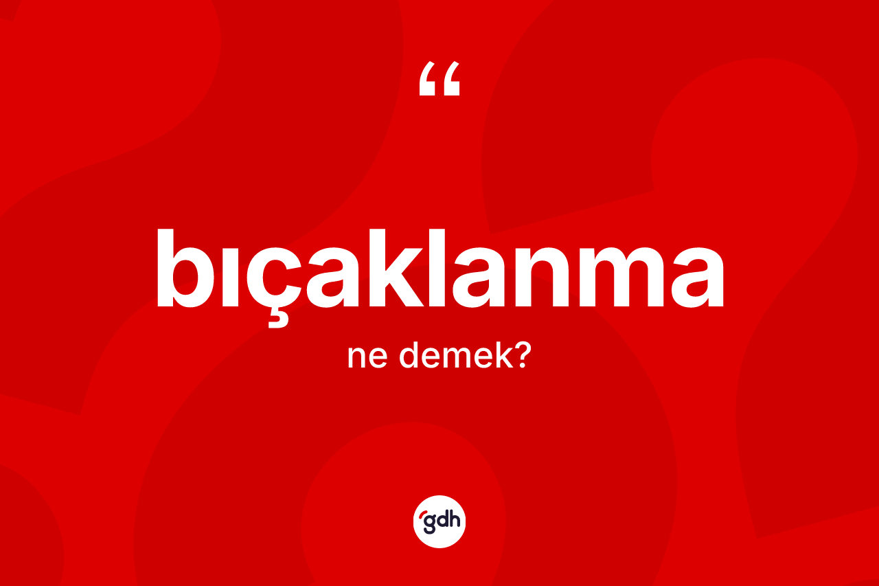 Bıçaklanma ne demek? Bıçaklanma kelimesinin TDK'ya göre açıklaması nedir?