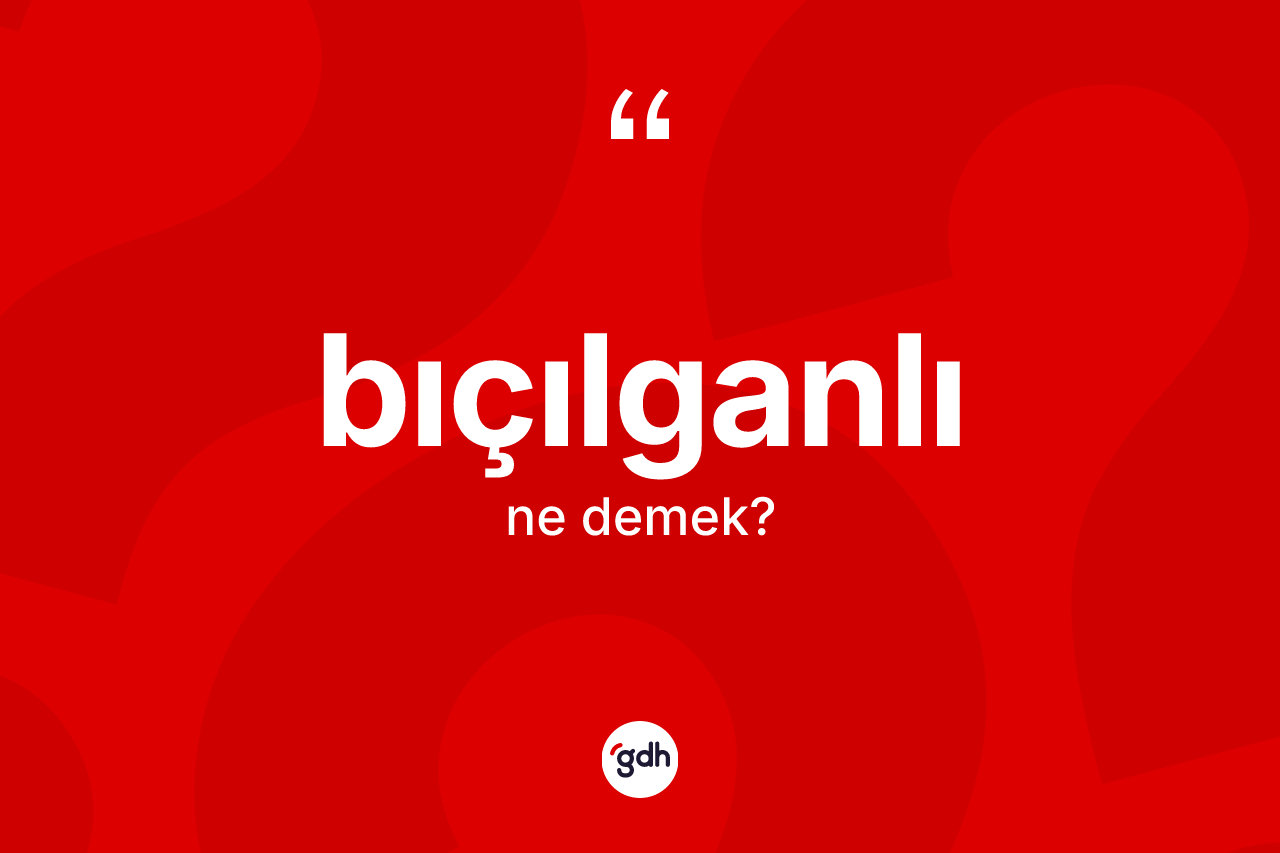 Bıçılganlı kelimesinin tanımı nedir? Bıçılganlı kelimesinin TDK'ya göre açıklaması nedir?