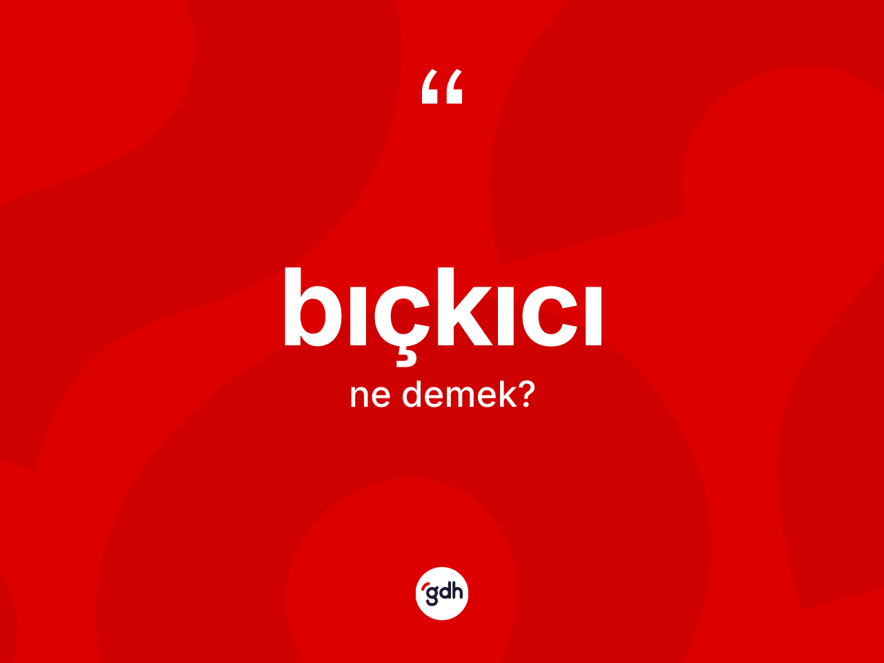 Bıçkıcı ne demek? Bıçkıcının TDK'ya göre anlamı nedir?