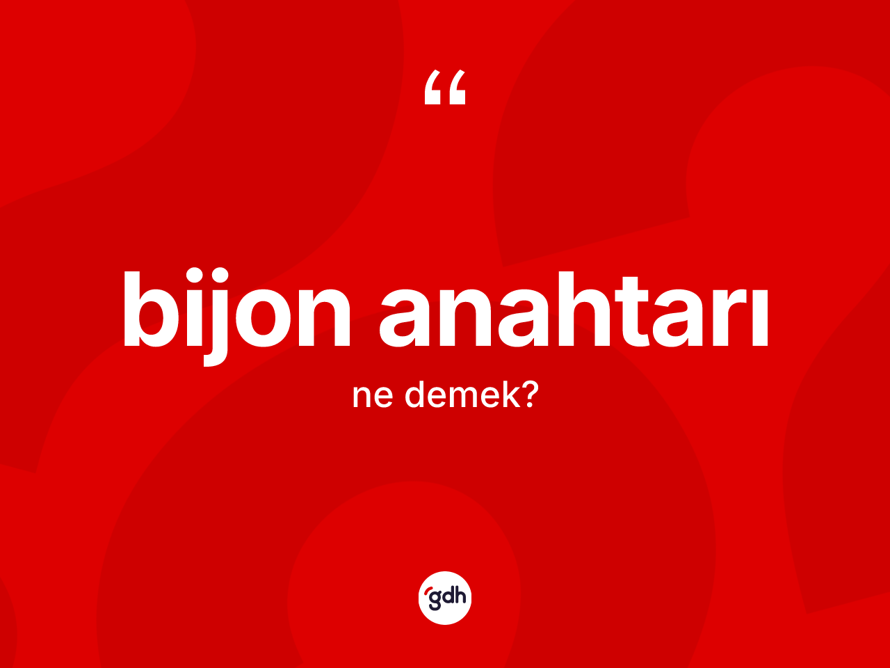 Bijon anahtarı kelimesinin anlamı nedir? Bijon anahtarının TDK'ya göre anlamı nedir?