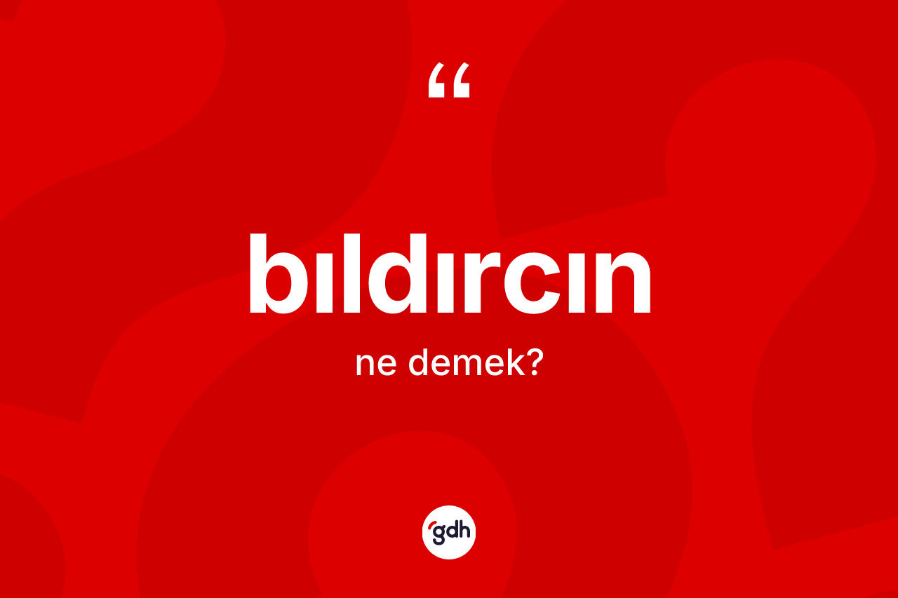 Bıldırcın kelimesinin sözlükteki tanımı nedir? Bıldırcının TDK'ya göre anlamı nedir?