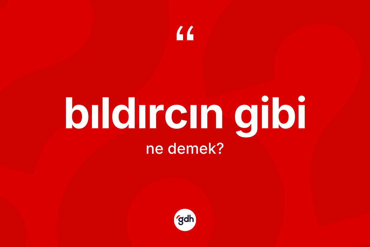Bıldırcın gibi ifadesi ne anlama gelir? Bıldırcın gibi ifadesi nerede kullanılır?