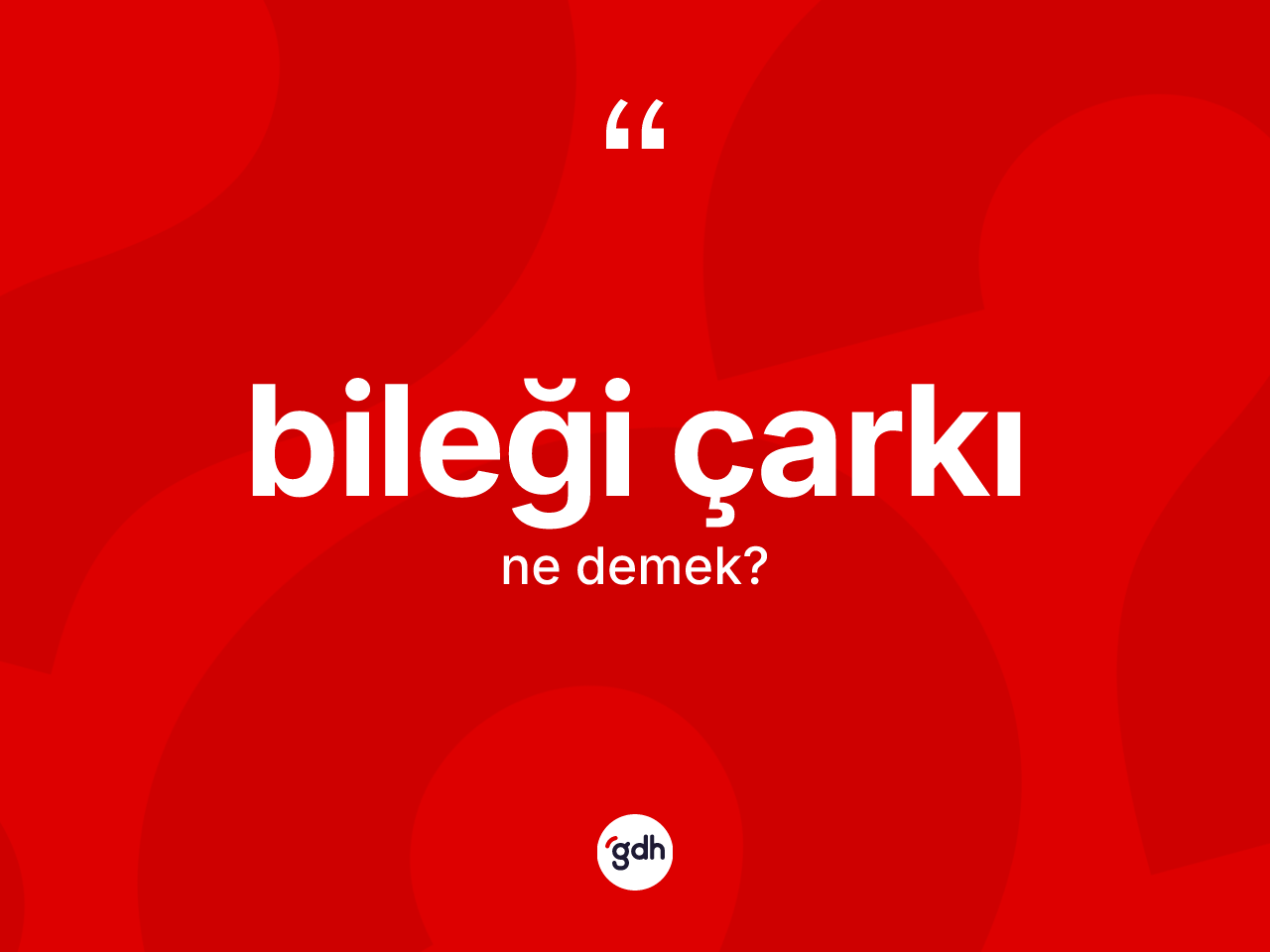 Bileği çarkı kelimesinin anlamı nedir? Bileği çarkı kelimesinin TDK anlamı nedir?