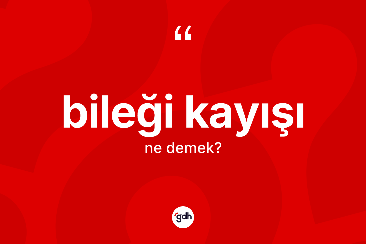Bileği kayışı kelimesinin anlamı nedir?