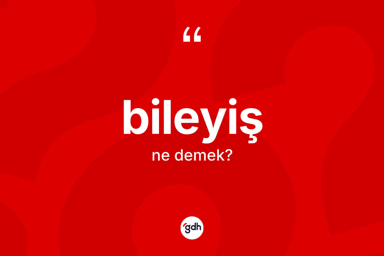Bileyiş kelimesinin anlamı nedir? Bileyişin sözlükteki anlamı nedir?