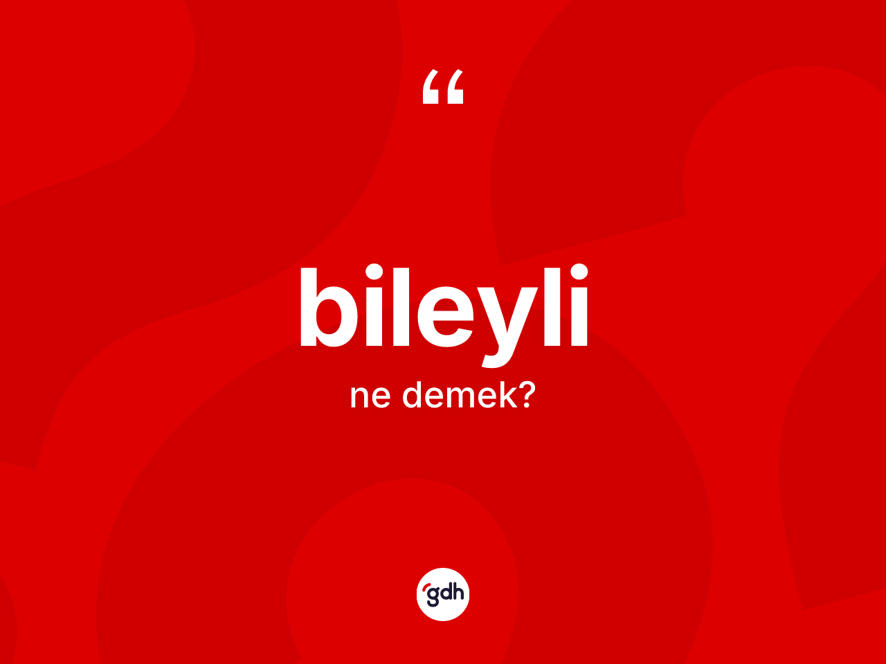 Bileyli kelimesi ne anlama gelir? Bileylinin TDK'ya göre anlamı nedir?