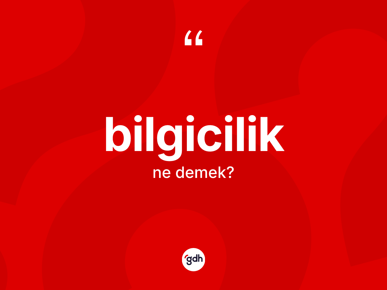 Bilgicilik kelimesinin sözlükteki tanımı nedir? Bilgiciliğin kısaca tanımı nedir?