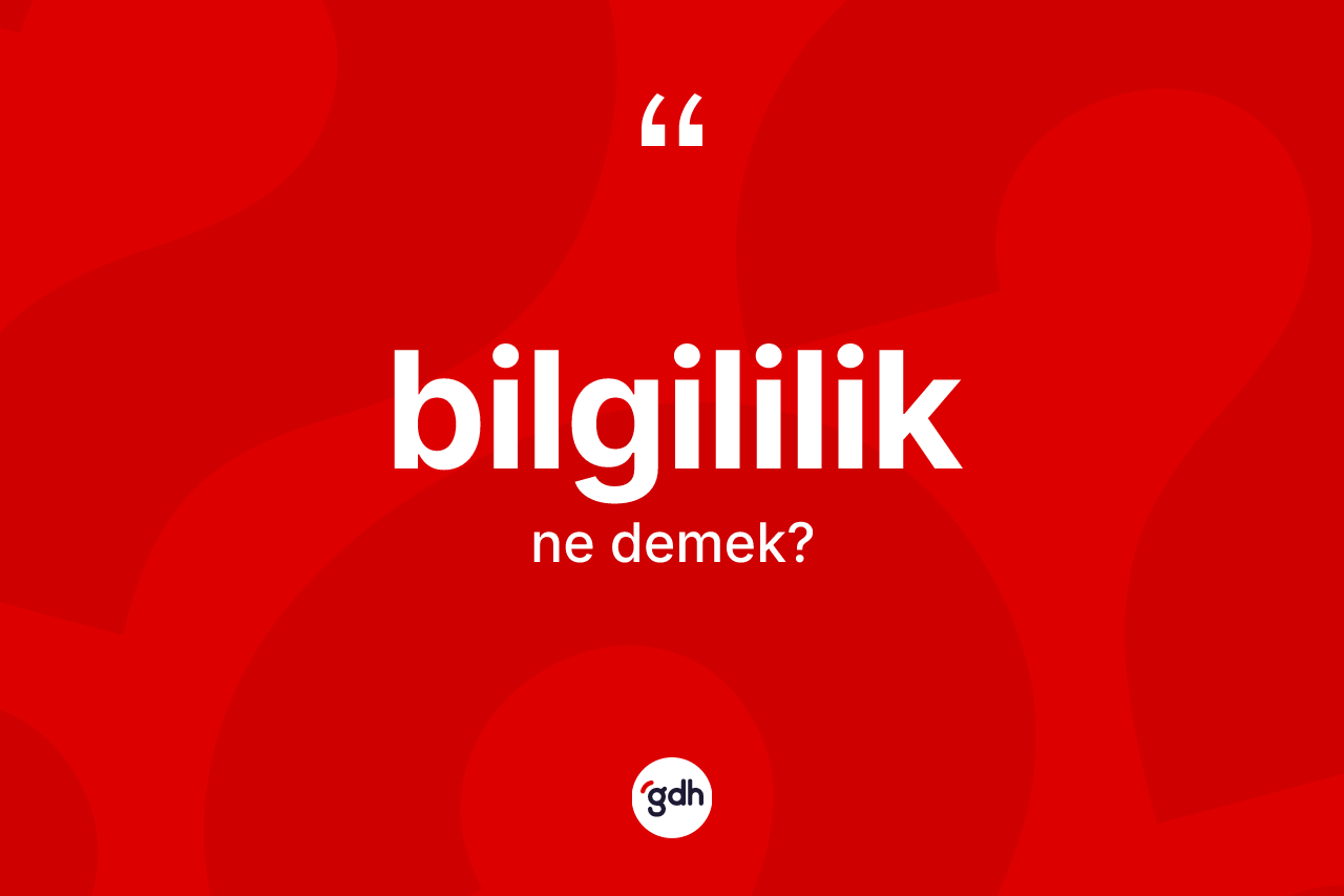 Bilgililik kelimesinin tanımı nedir? Bilgililik kelimesinin kaç farklı anlamı var?