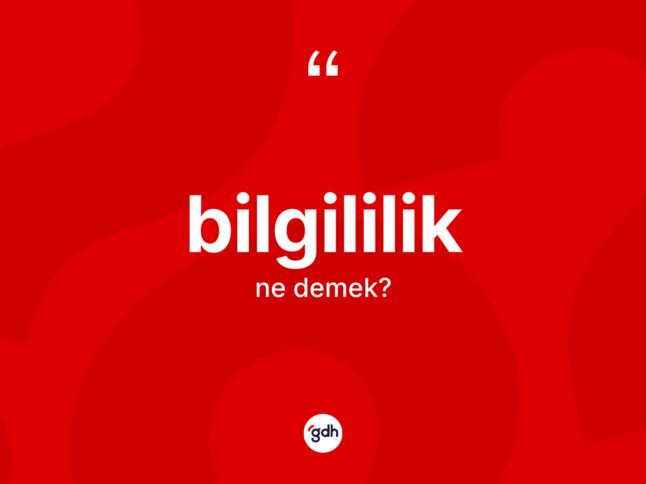Bilgililik kelimesinin tanımı nedir? Bilgililik kelimesinin kaç farklı anlamı var?