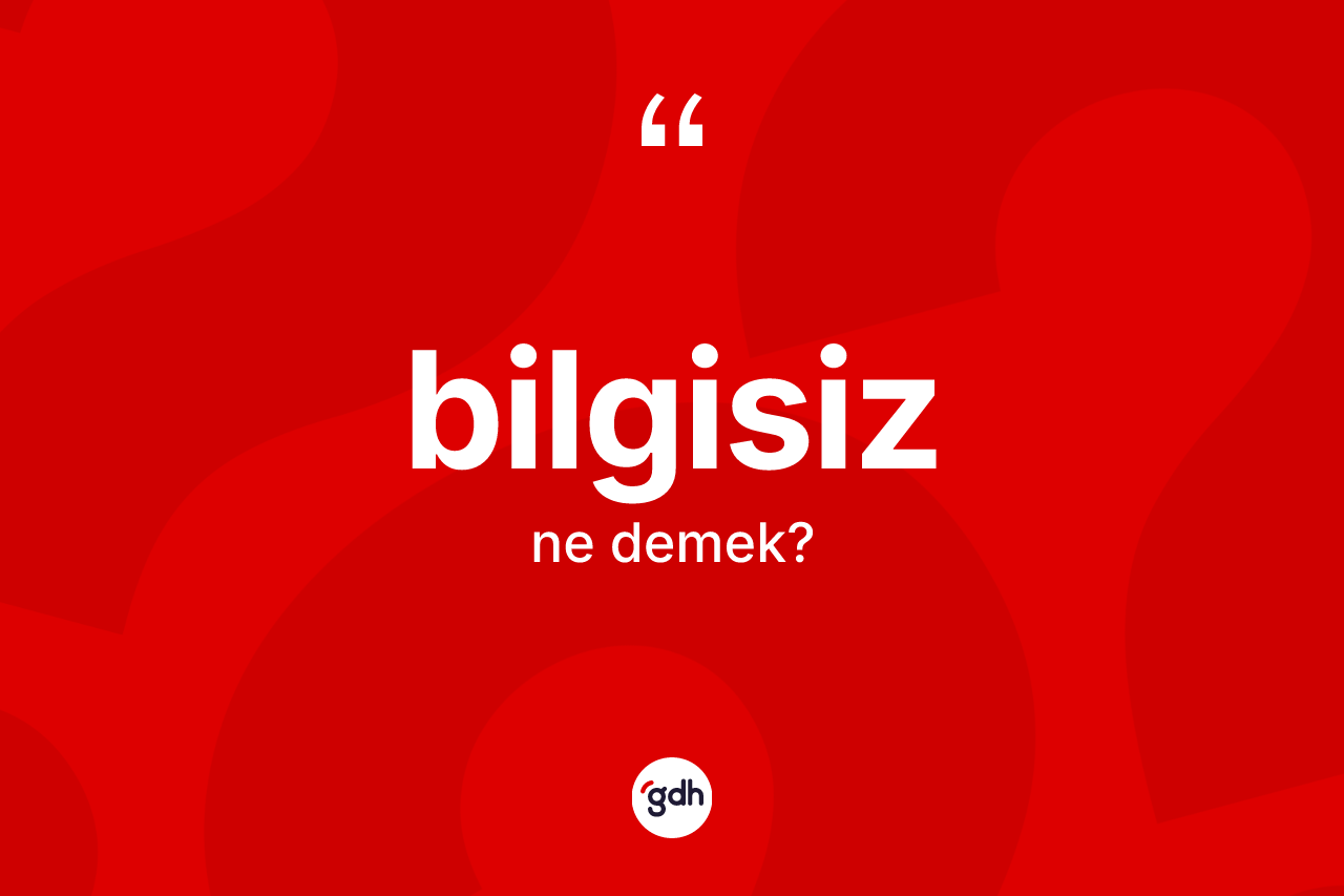 Bilgisiz ne demek?