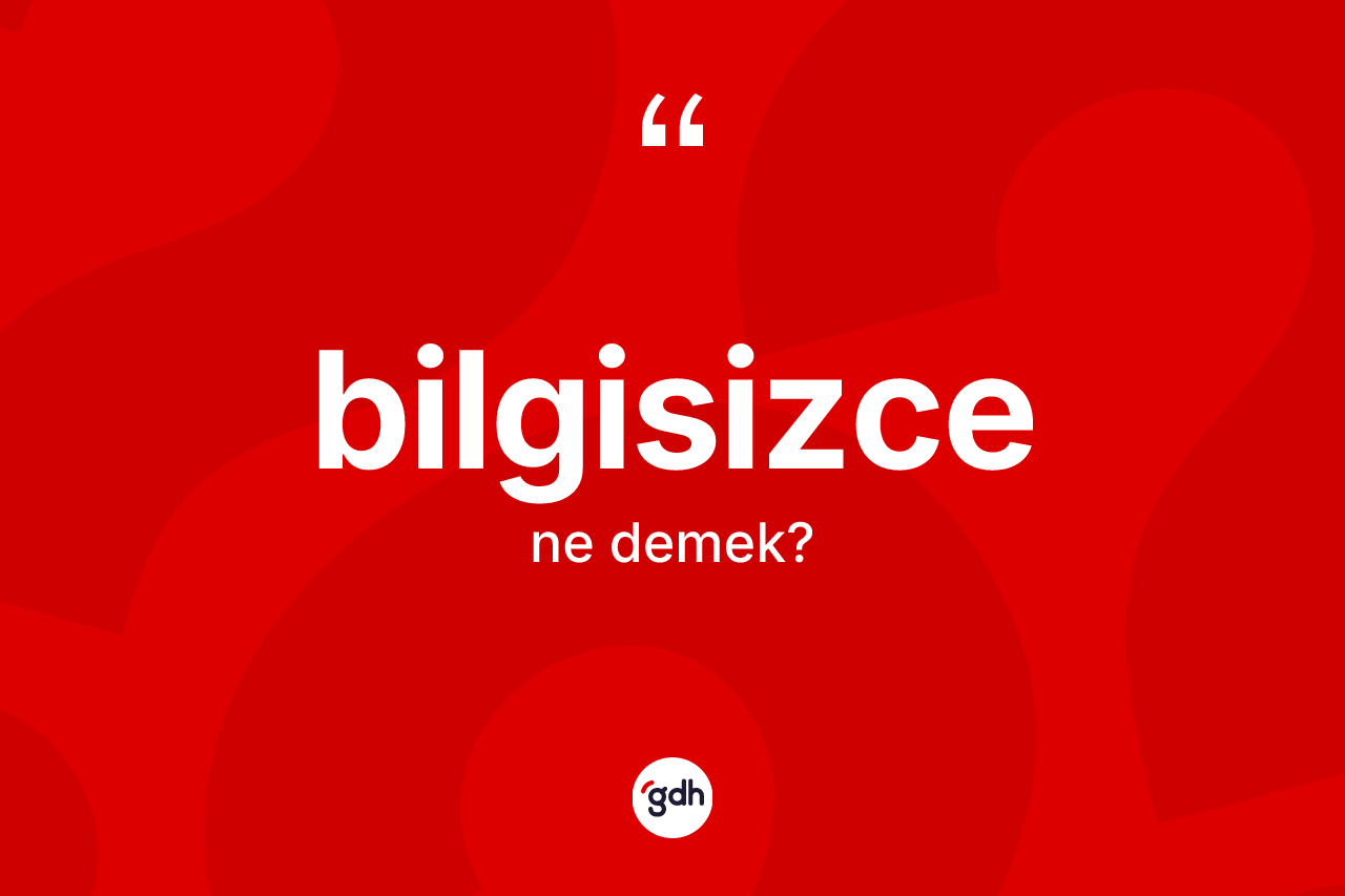 Bilgisizce kelimesinin tanımı nedir?