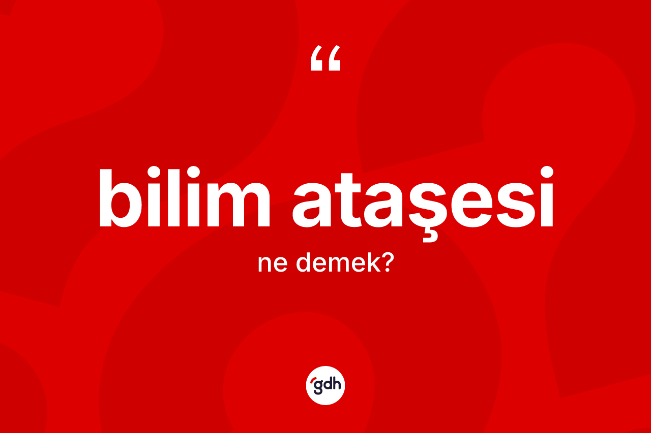 Bilim ataşesi kelimesi ne demek? Bilim ataşesi kelimesinin TDK anlamı nedir?
