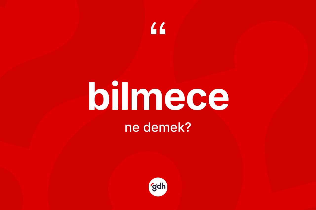 Bilmece kelimesinin anlamı nedir?