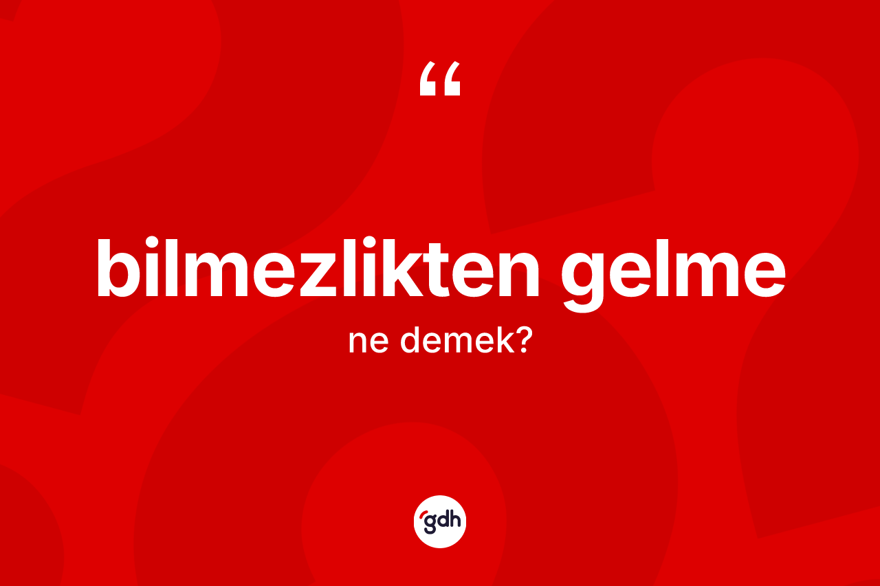 Bilmezlikten gelme kelimesi nedir?