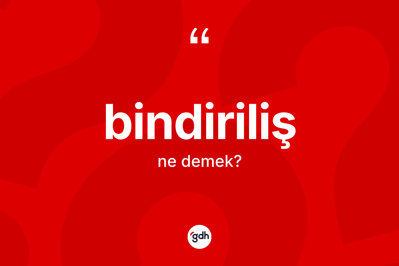 Bindiriliş kelimesi ne anlama gelir? Bindirilişin TDK'ya göre anlamı nedir?