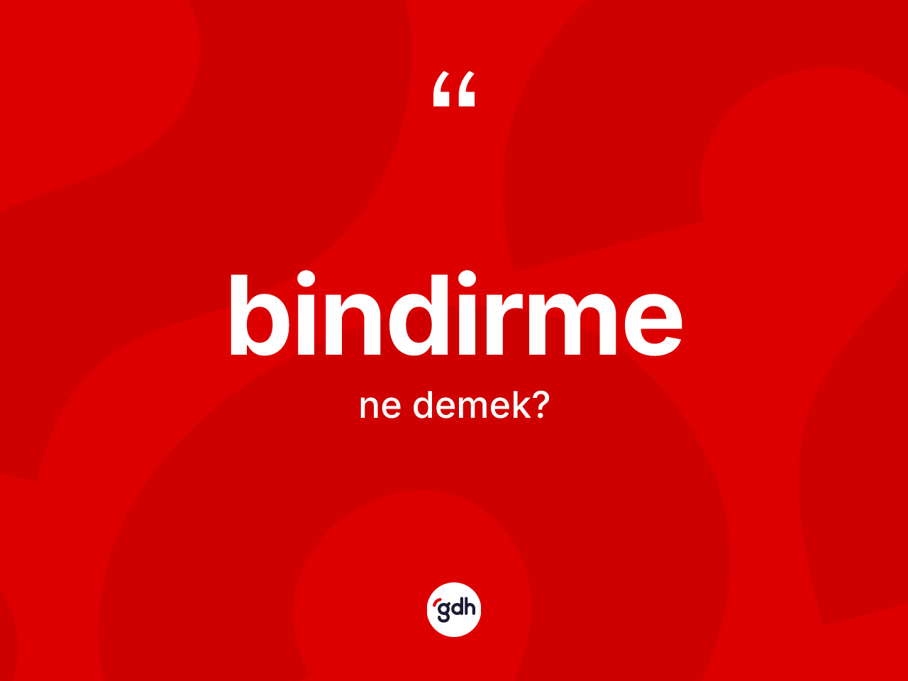 Bindirme kelimesinin anlamı nedir? Bindirmenin TDK'ya göre anlamı nedir?