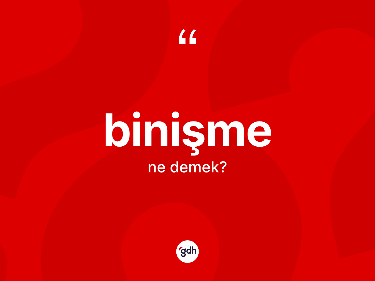 Binişme ne anlama gelir? Binişmenin TDK'ya göre anlamı nedir?