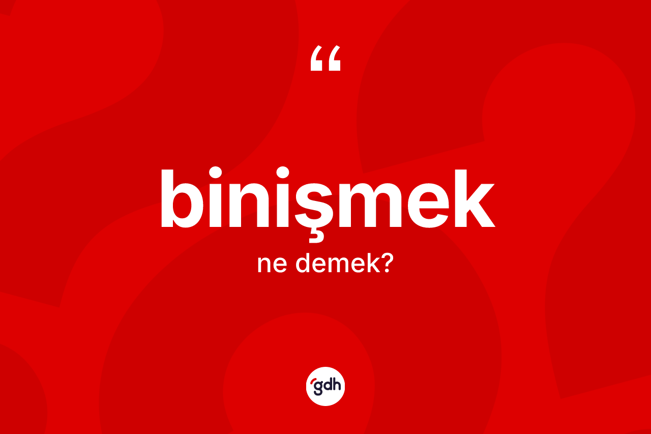 Binişmek kelimesi ne anlama gelir? Binişmeğin TDK'ya göre anlamı nedir?