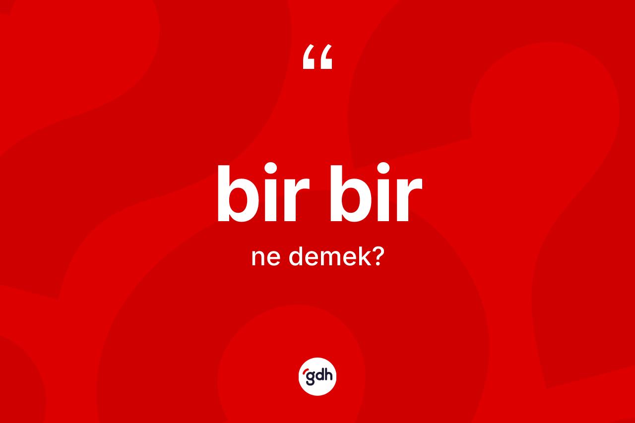 Bir bir kelimesinin sözlükteki tanımı nedir? Bir birin TDK'ya göre anlamı nedir?