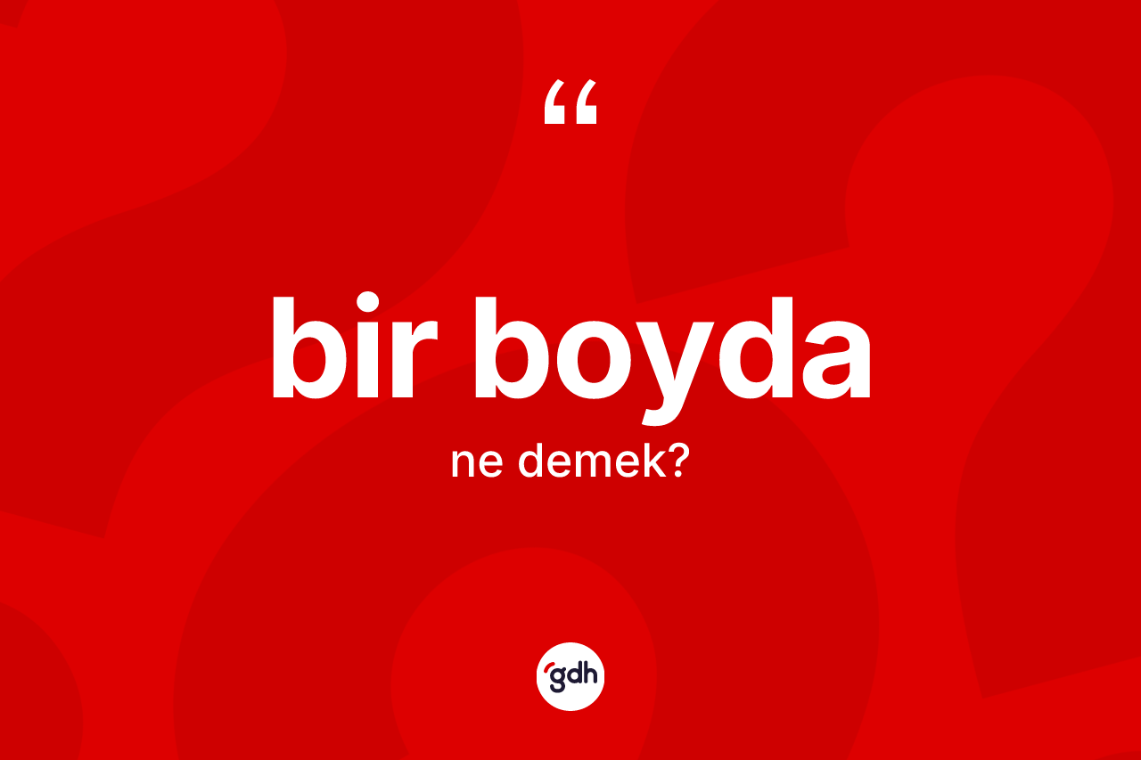 Bir boyda kelimesinin sözlükteki tanımı nedir? Bir boyda kelimesinin TDK anlamı nedir?