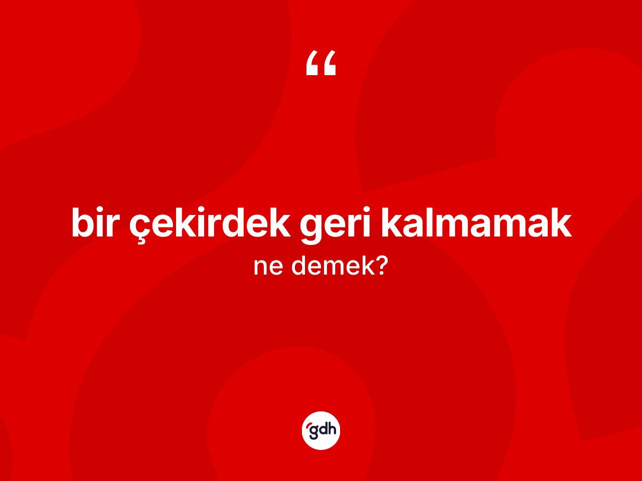 Bir çekirdek geri kalmamak ifadesinin anlamı nedir? Bir çekirdek geri kalmamak ifadesinin TDK'ya göre açıklaması nedir?