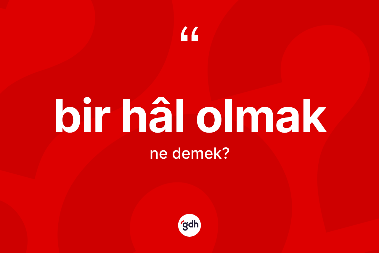 Bir hâl olmak ifadesinin anlamı nedir? Bir hâl olmak ifadesi hangi durumlarda kullanılır