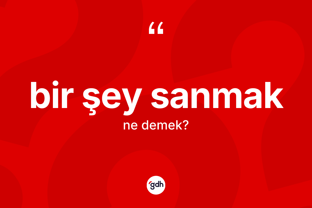 Bir şey sanmak ifadesinin kısaca anlamı nedir? Bir şey sanmak ifadesinin özellikleri nelerdir?