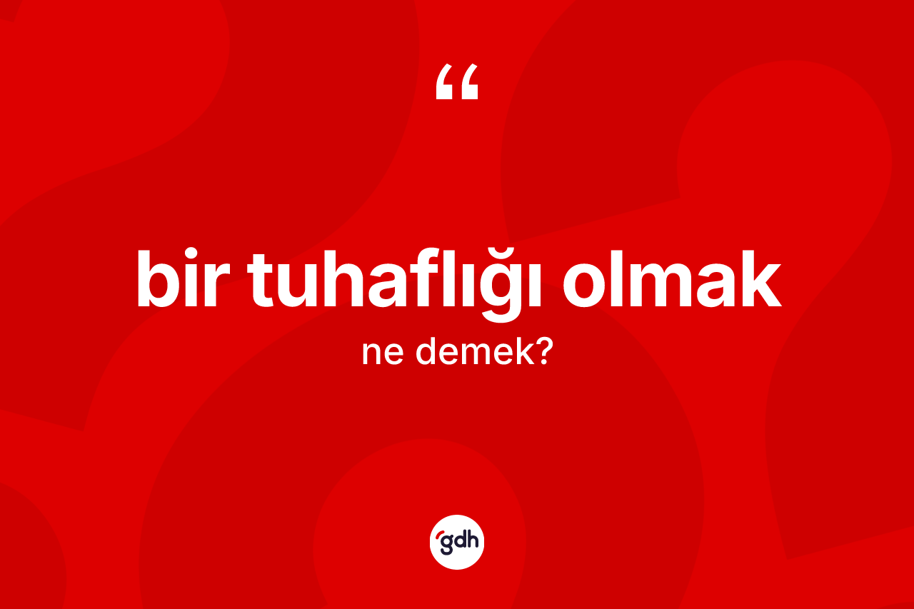 Bir tuhaflığı olmak ifadesinin kısaca tanımı nedir?