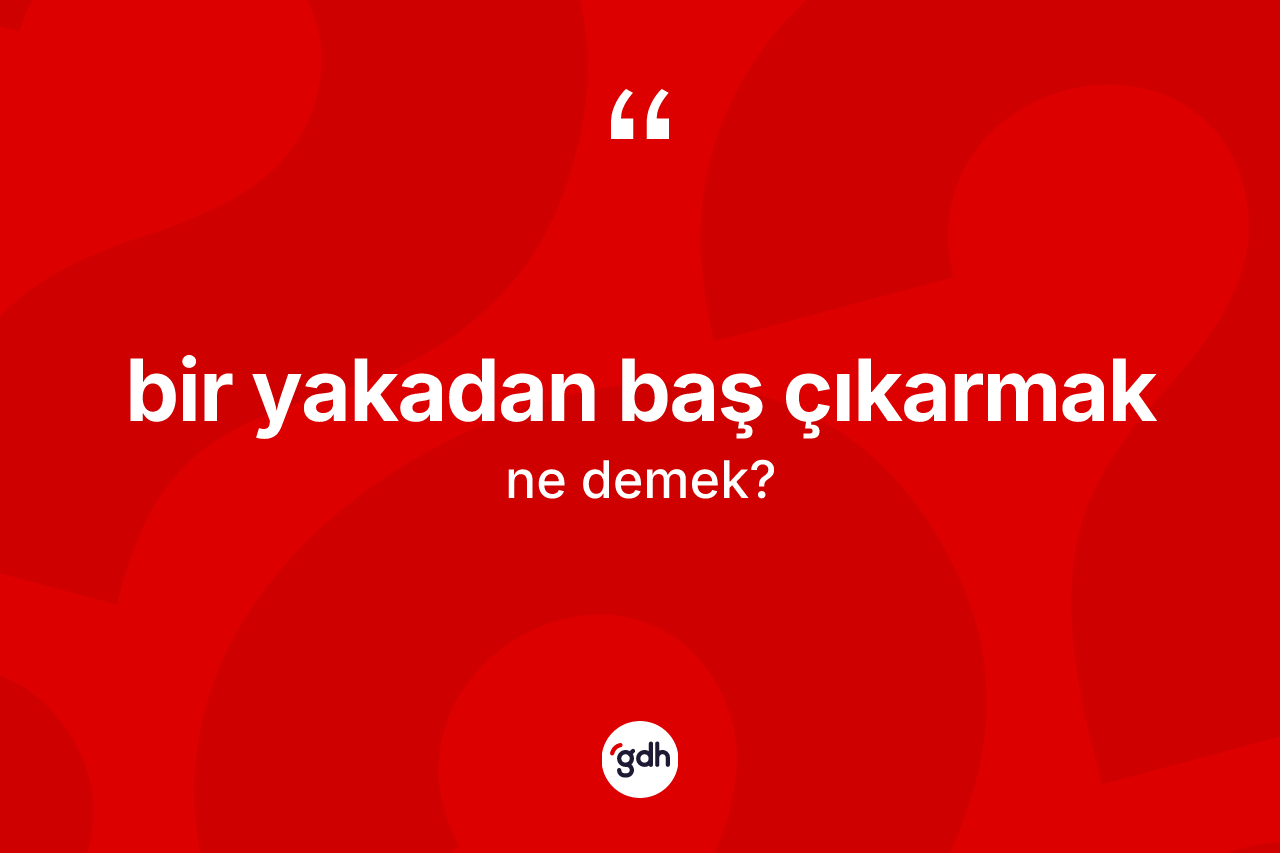 Bir yakadan baş çıkarmak ifadesinin kısaca tanımı nedir?