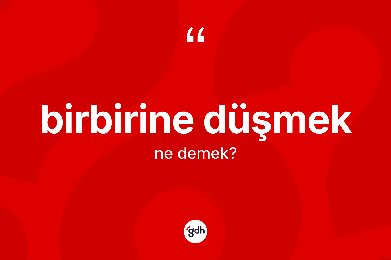 Birbirine düşmek ifadesinin sözlükteki anlamı nedir?
