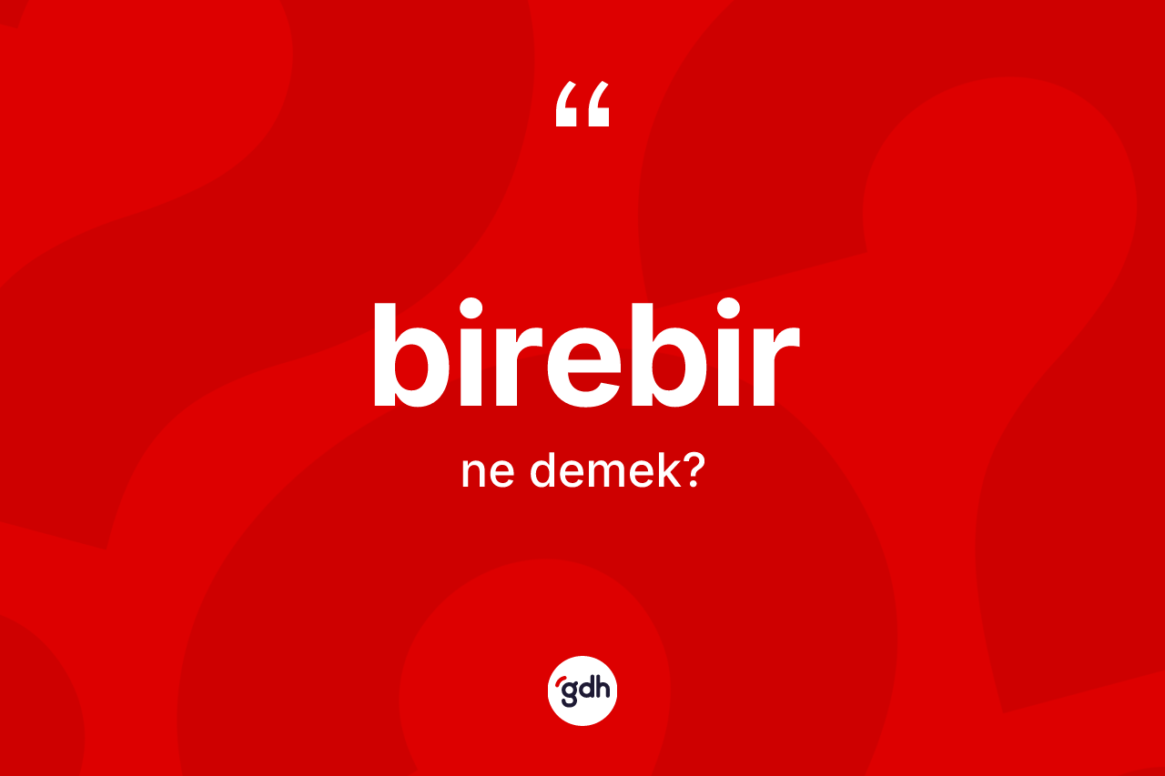 Birebir kelimesinin sözlükteki tanımı nedir?