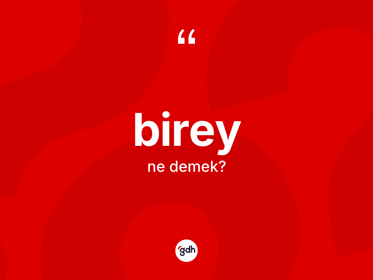 Birey kelimesinin anlamı nedir? Bireyin TDK'ya göre anlamı nedir?