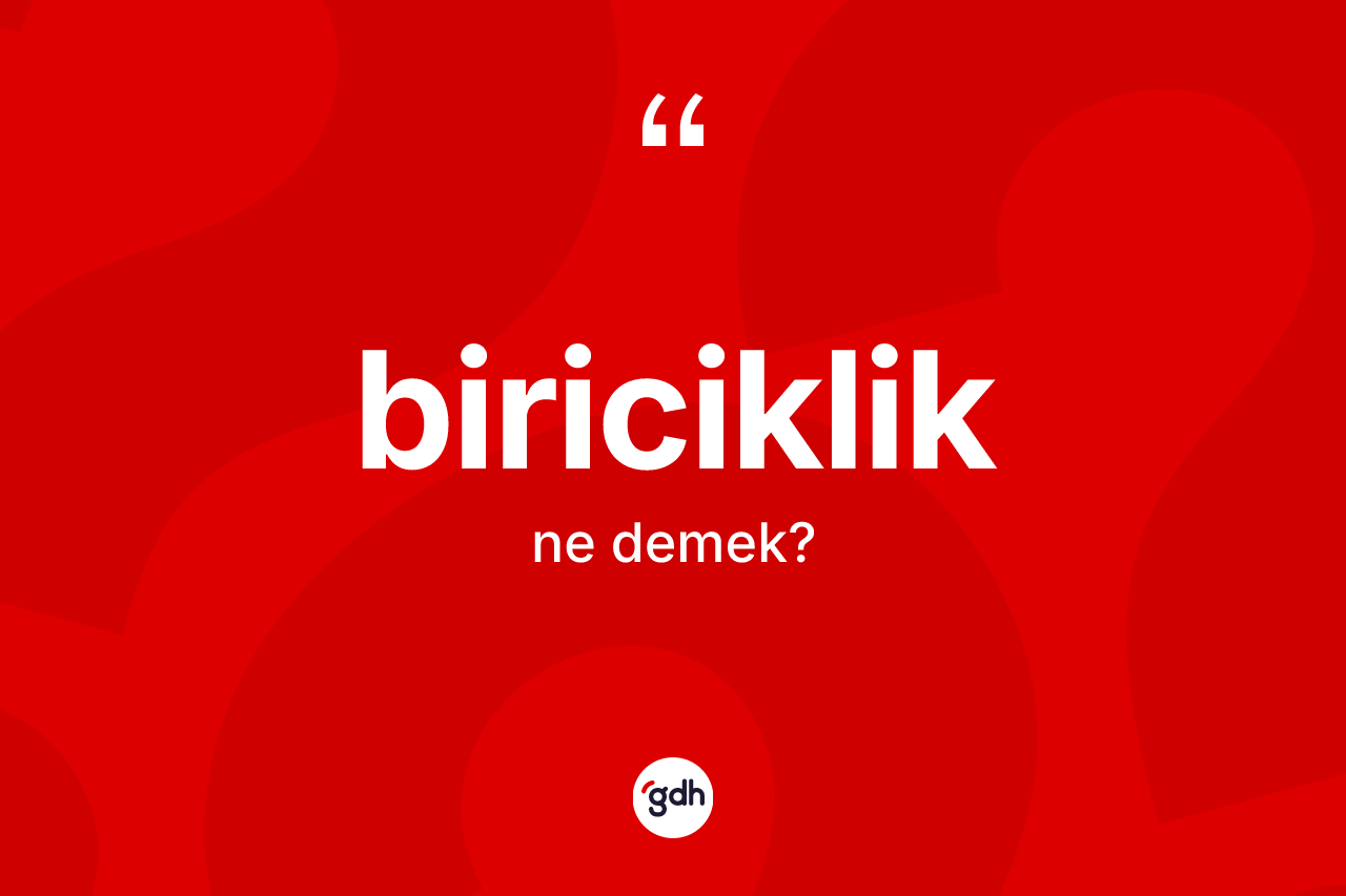Biriciklik kelimesi nedir? Biricikliğin sözlükteki anlamı nedir?