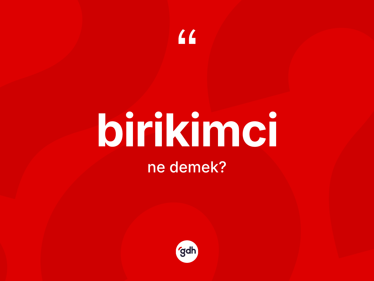 Birikimci kelimesinin anlamı nedir? Birikimcinin kısaca tanımı nedir?