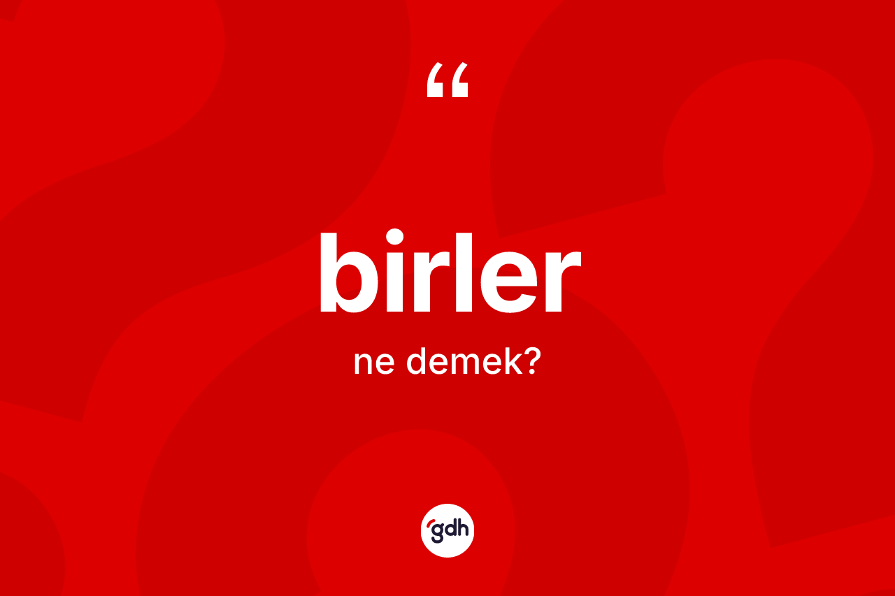 Birler kelimesinin tanımı nedir? Birlerin TDK'ya göre anlamı nedir?