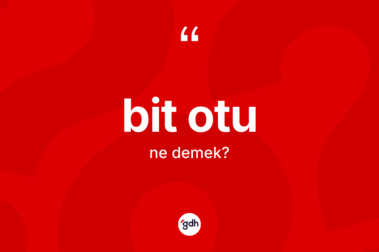 Bit otu kelimesinin sözlükteki tanımı nedir? Bit otu kelimesinin özellikleri nelerdir?