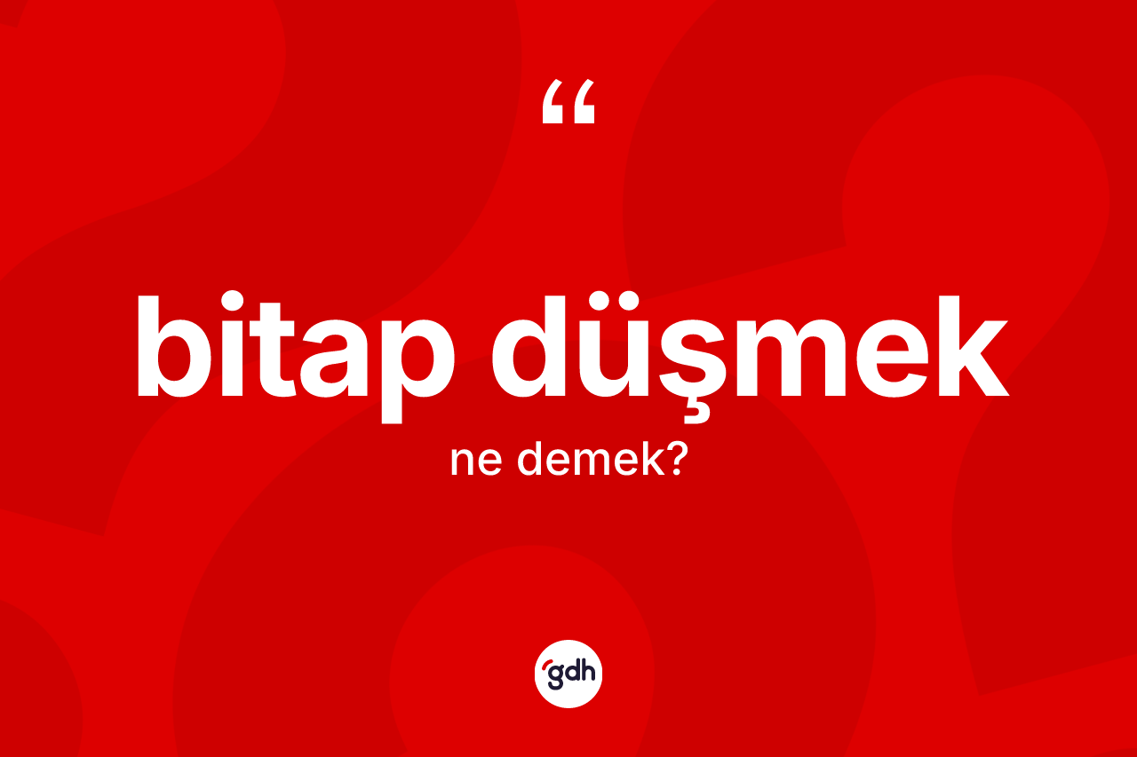Bitap düşmek ifadesi nedir?