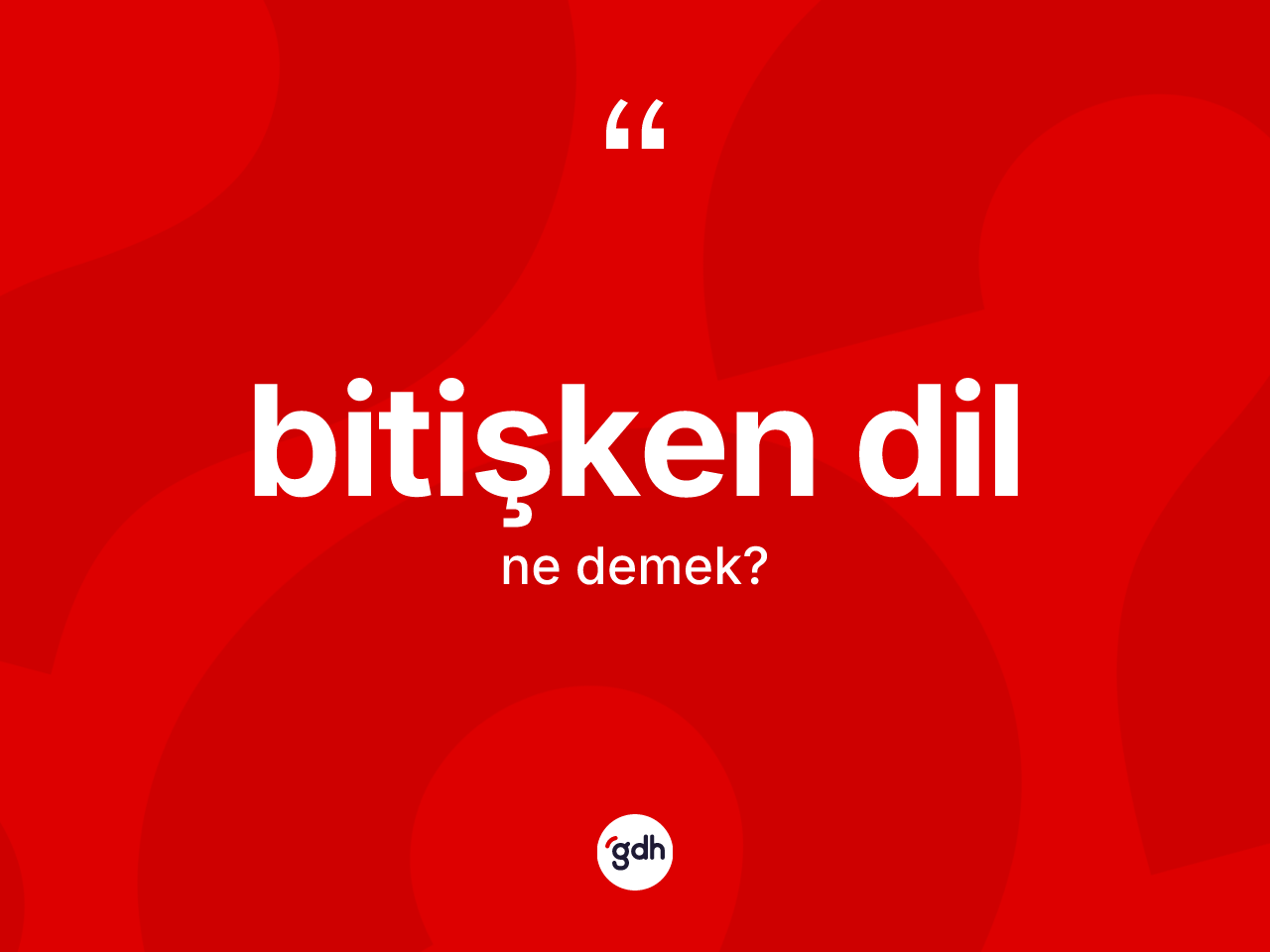 Bitişken dil kelimesinin anlamı nedir? Bitişken dilin TDK'ya göre anlamı nedir?