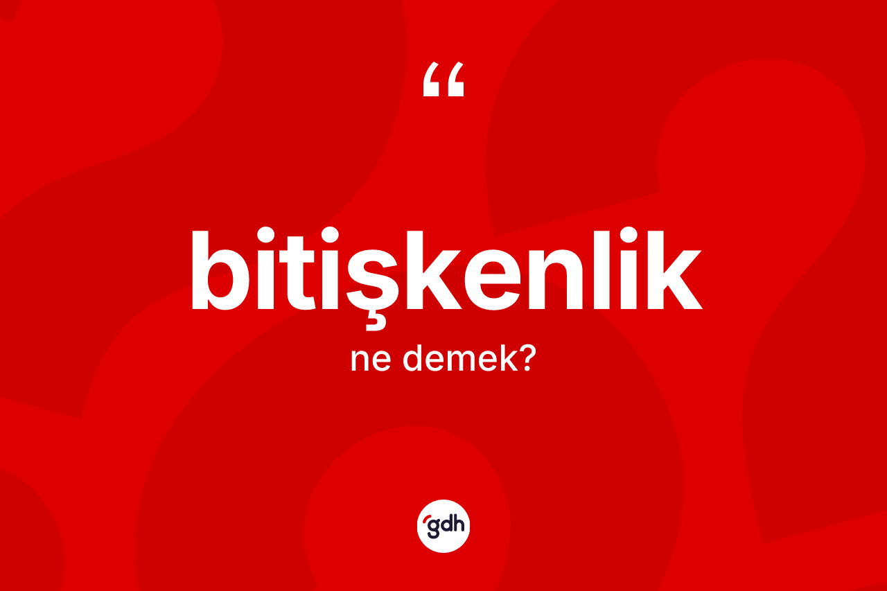 Bitişkenlik kelimesinin tanımı nedir? Bitişkenlik kelimesinin TDK anlamı nedir?