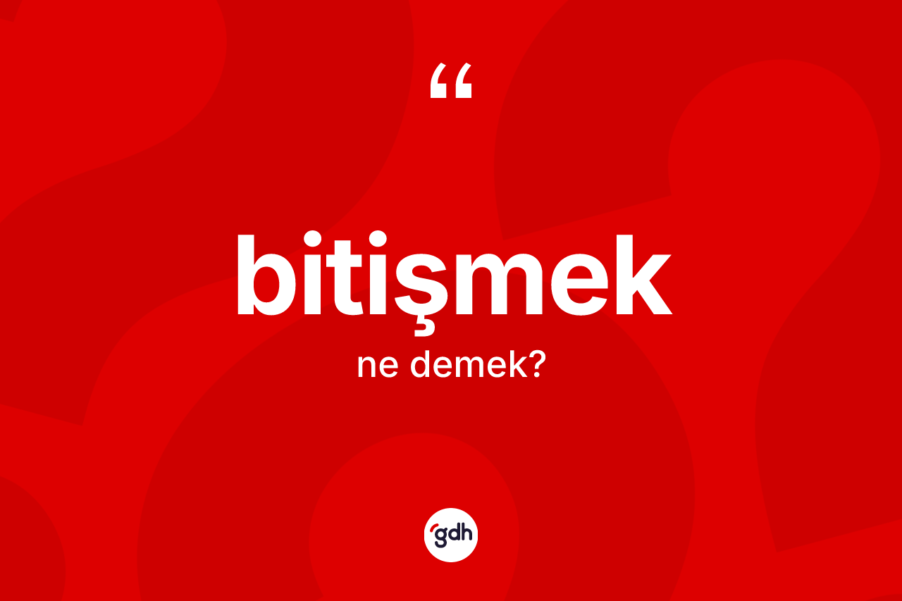 Bitişmek ne demek? Bitişmeğin TDK'ya göre anlamı nedir?
