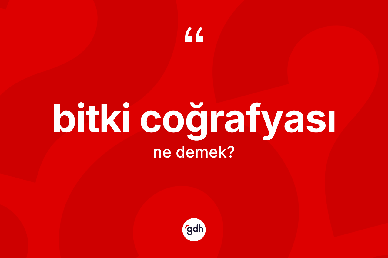 Bitki coğrafyası ne anlama gelir? Bitki coğrafyası kelimesinin özellikleri nelerdir?